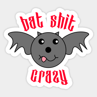 Funny Batshit Crazy Halloween Sticker